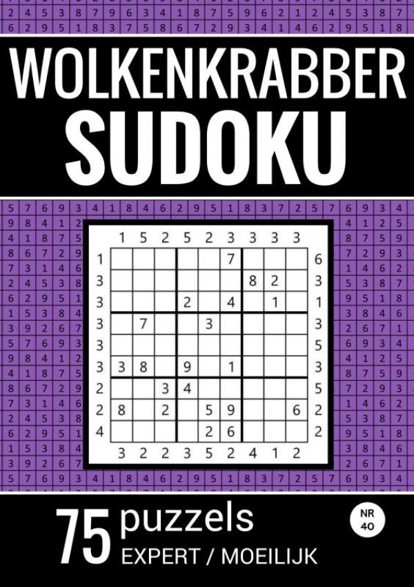 Omslag van Wolkenkrabber Sudoku - Nr. 42 - 75 Puzzels - Expert / Moeilijk
