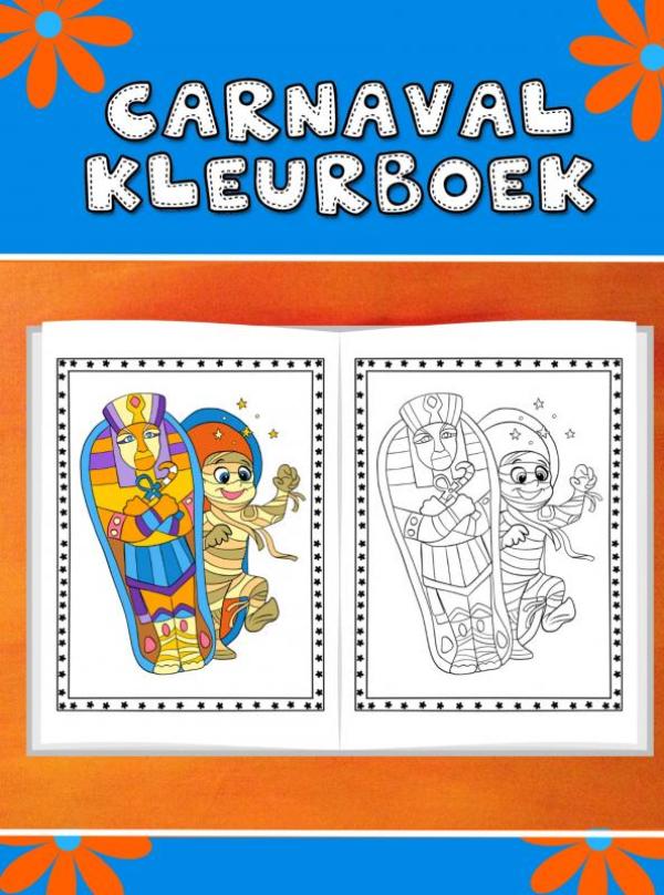 Omslag van Leuk carnaval kleurboek voor kinderen