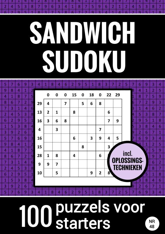 Omslag van Sandwich Sudoku - 100 Puzzels voor Starters - Inclusief Oplossingstechnieken - Nr. 48
