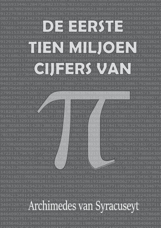 Omslag van DE EERSTE 10 MILJOEN CIJFERS VAN π