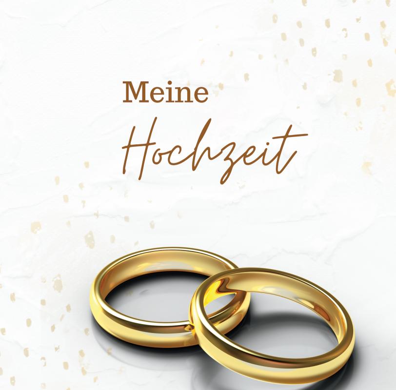 Omslag van Meine Hochzeit Klassik- Hochzeitsgästebuch Premium Hardcover 78 Seiten