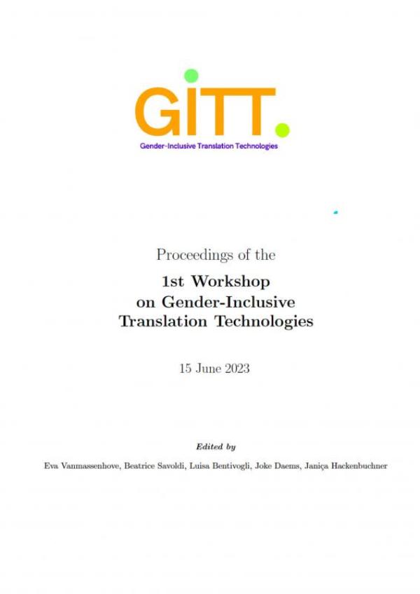 Omslag van Proceedings of the 1st Workshop on Gender-Inclusive Translation Technologies