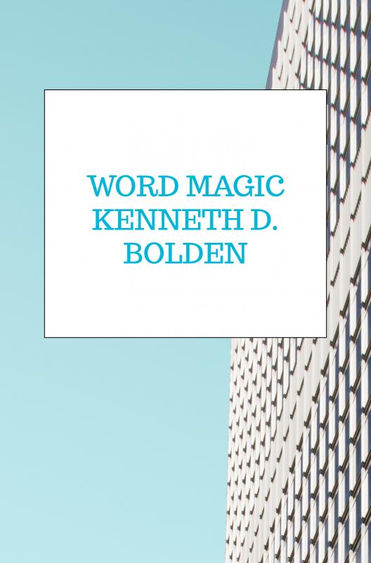 Omslag van Word Magic Kenneth D. Bolden