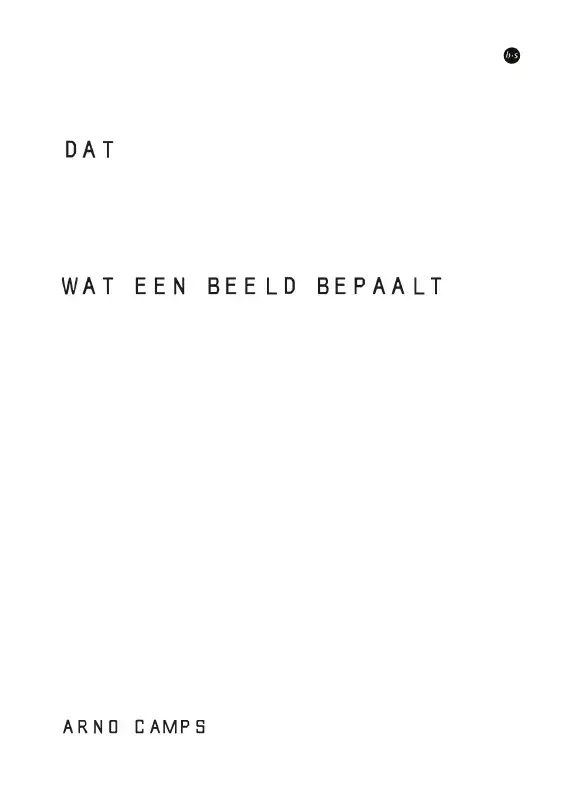 Omslag van Dat wat een beeld bepaalt