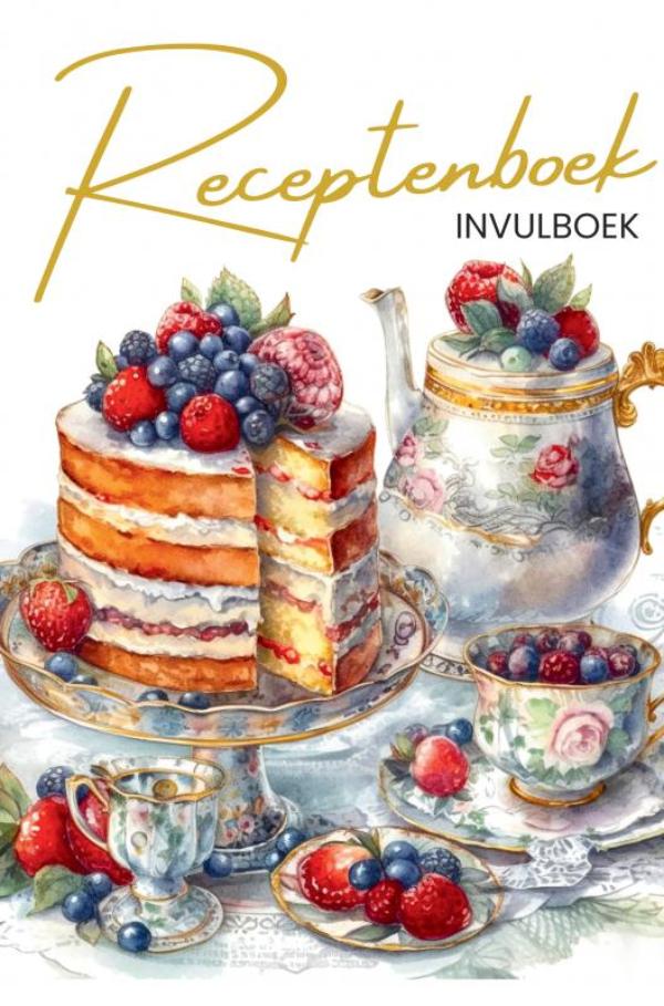 Omslag van Receptenboek Invulboek en recepten verzamelboek: Bewaar mijn recepten