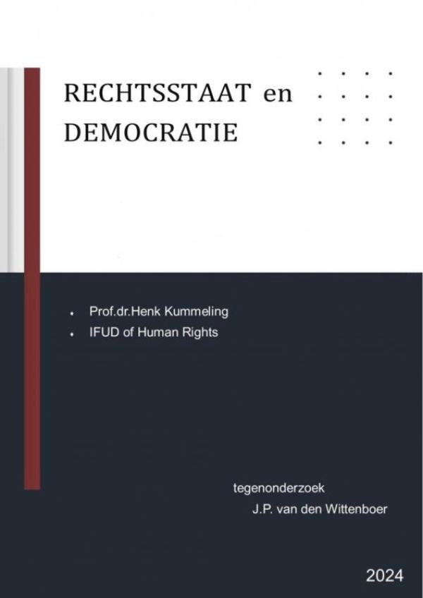 Omslag van RECHTSSTAAT en DEMOCRATIE tegenonderzoek