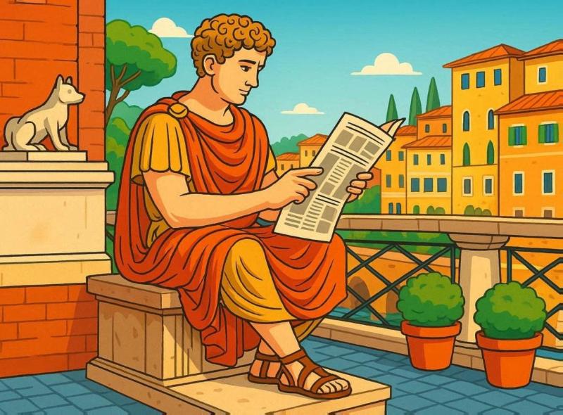 Omslag van De wereld door een Romeinse bril