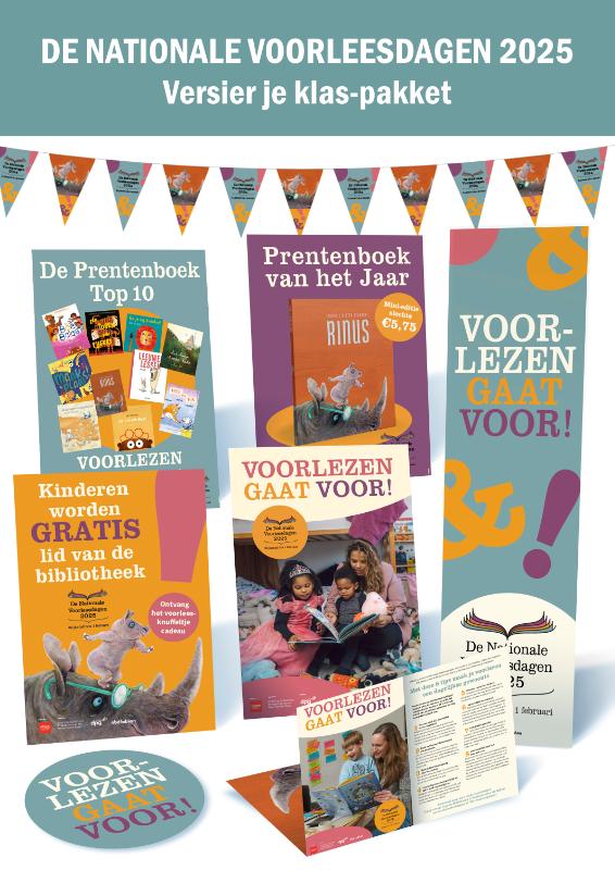 Omslag van Versier je klas-pakket De Nationale Voorleesdagen 2025