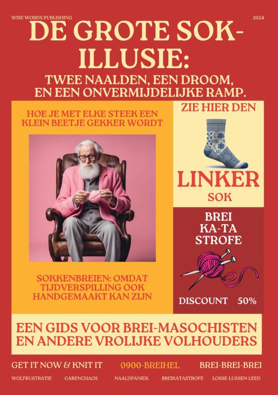 Omslag van De Grote Sok-Illusie: Twee Naalden, Een Droom, en Een Onvermijdelijke Ramp