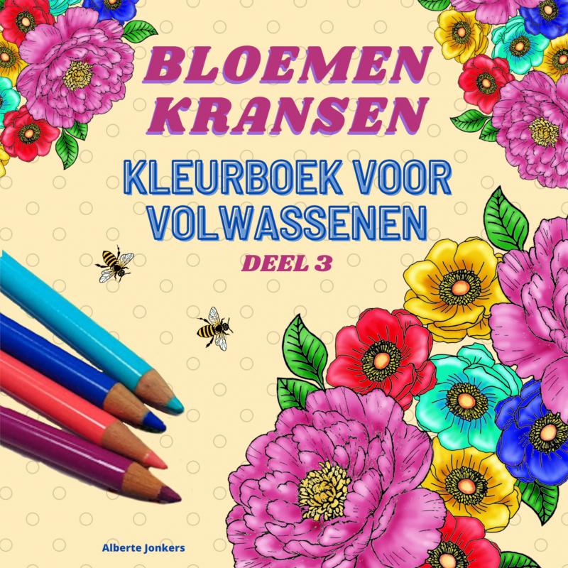 Omslag van Bloemenkransen kleurboek voor volwassenen deel 3