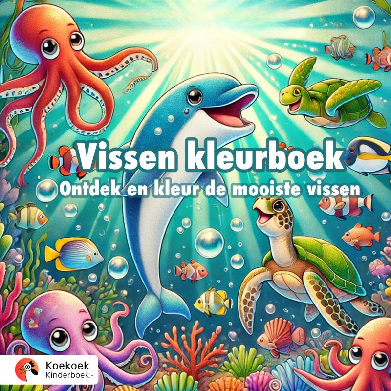 Omslag van Vissen kleurboek voor kinderen