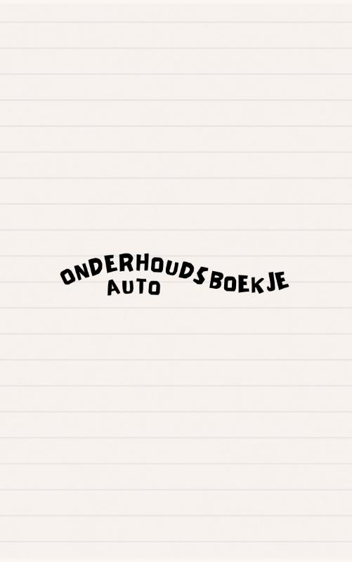Omslag van Onderhoudsboekje Auto