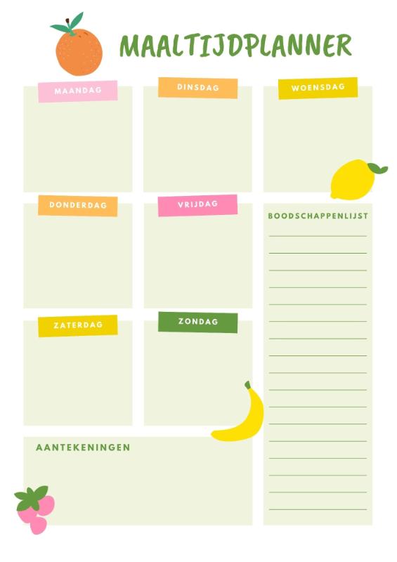 Omslag van Maaltijdplanner