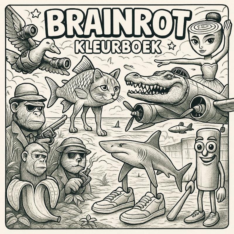 Omslag van Brainrot kleurboek