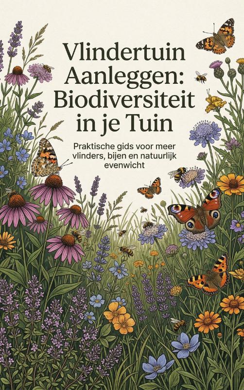Omslag van Vlindertuin Aanleggen: Biodiversiteit in je Tuin