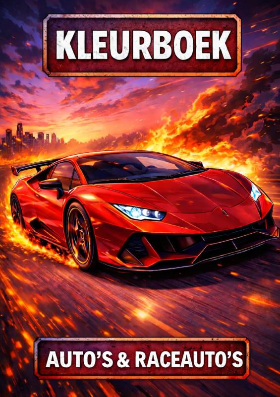Omslag van Kleurboek, Auto's & Raceauto's