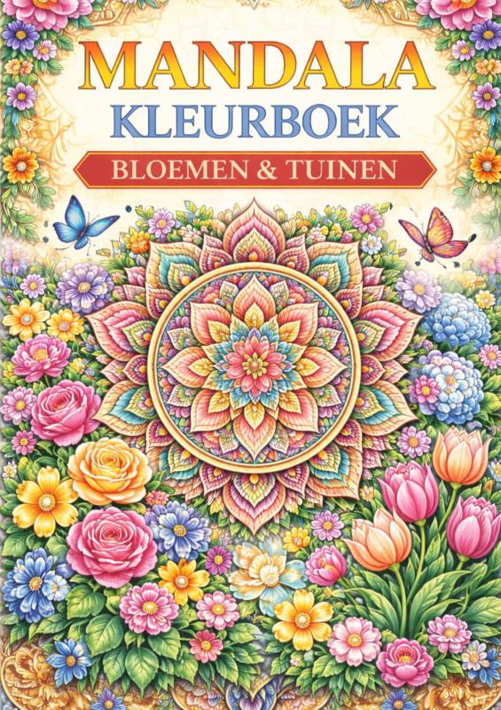 Omslag van Mandala Kleurboek, Bloemen & Tuinen