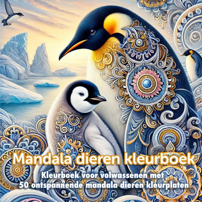 Omslag van Mandala dieren kleurboek