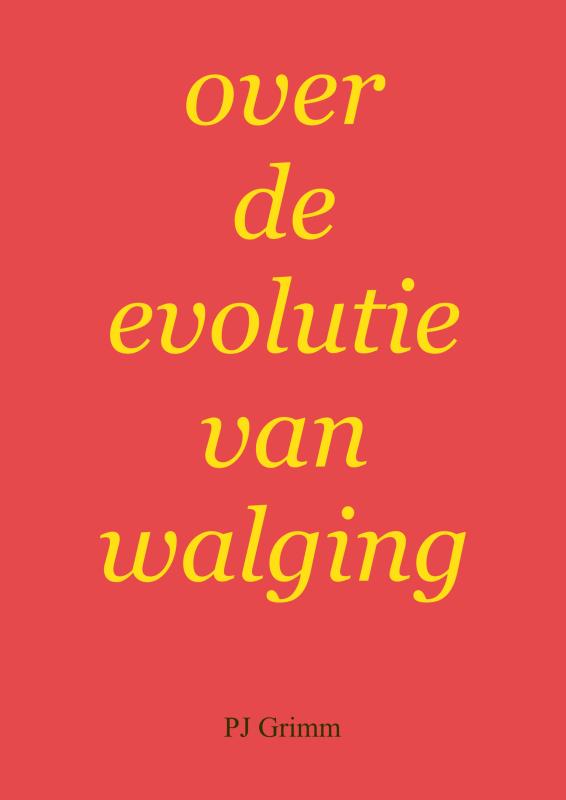 Omslag van over de evolutie van walging