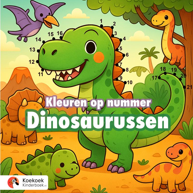 Omslag van Kleuren op nummer: Dinosaurussen