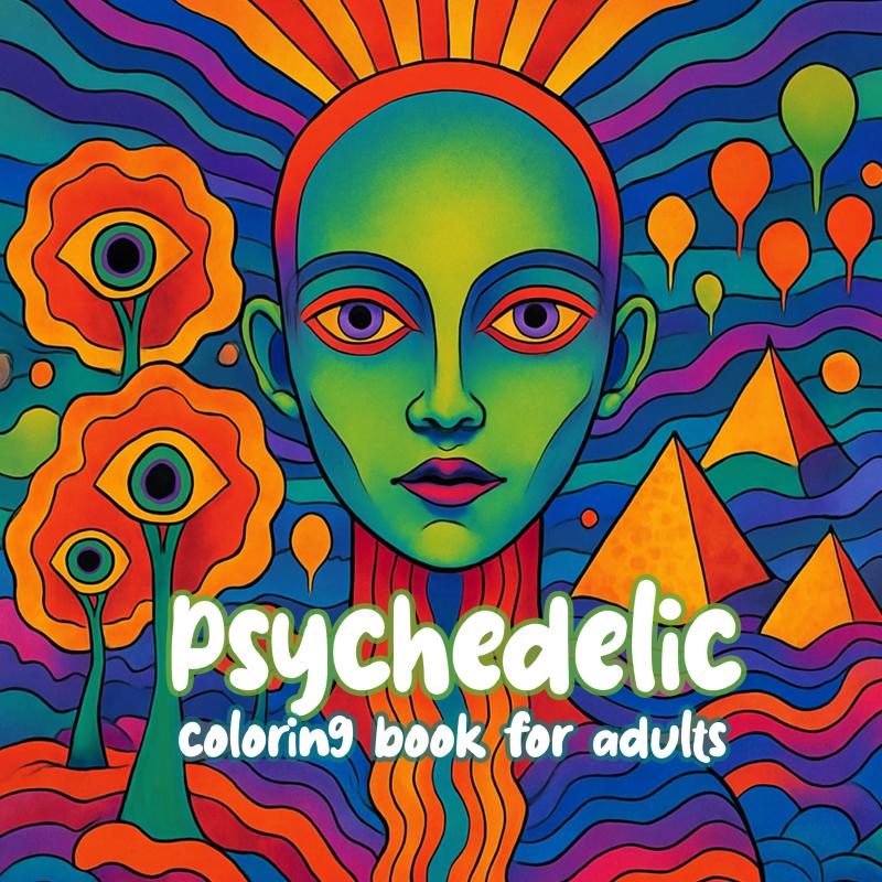 Omslag van Psychedelic coloring book for adults
