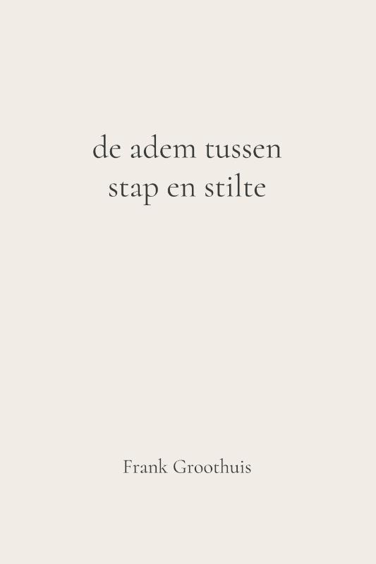 Omslag van De adem tussen stap en stilte