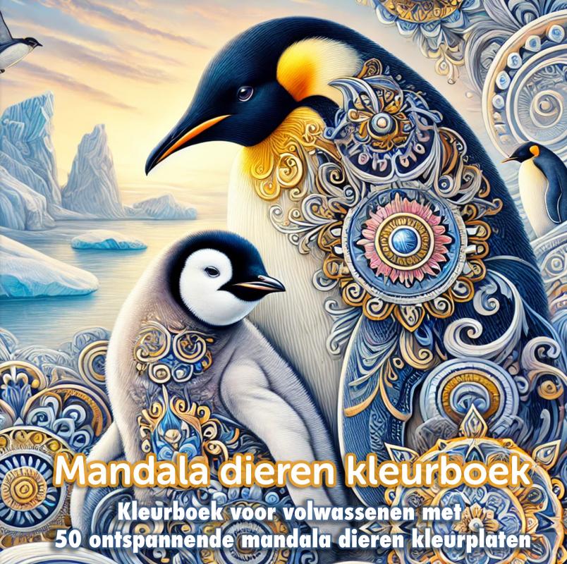 Omslag van Mandala dieren kleurboek (hardcover)