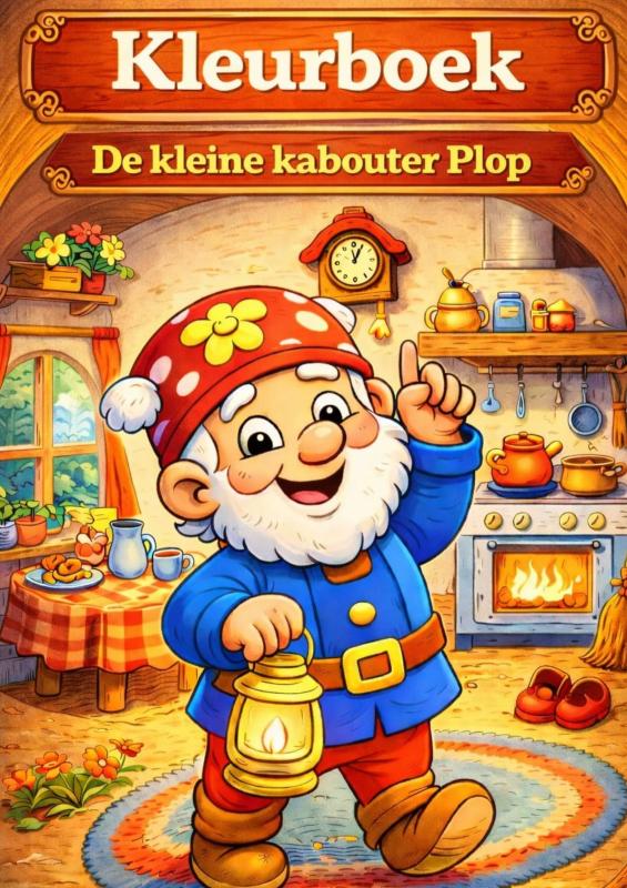 Omslag van Kleurboek, De kleine kabouter plop