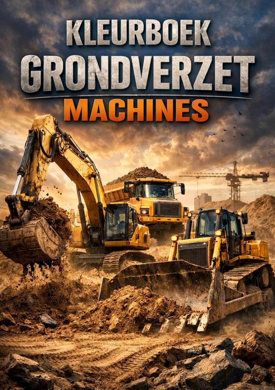 Omslag van Kleurboek, Grondverzet machines