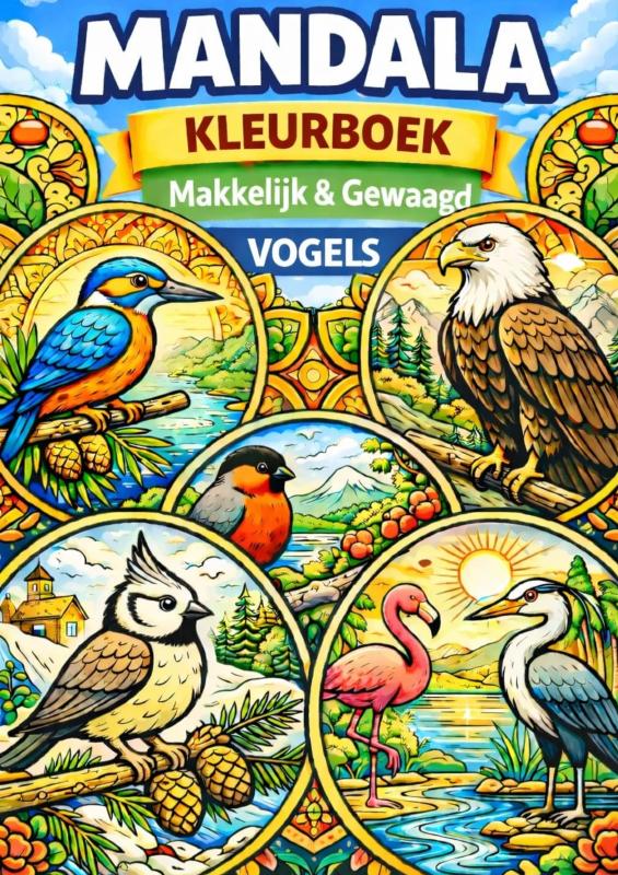 Omslag van Mandala Kleurboek | Eenvoudig & Krachtvol – Vogels
