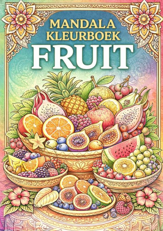 Omslag van Mandala kleurboek, Fruit