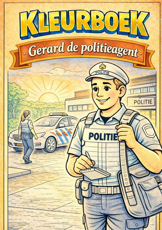 Omslag van Kleurboek, Gerard de politieagent. (Serie beroepen)