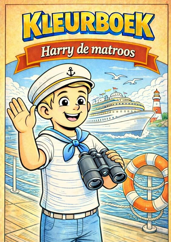 Omslag van Kleurboek, Harry de matroos. (serie beroepen)