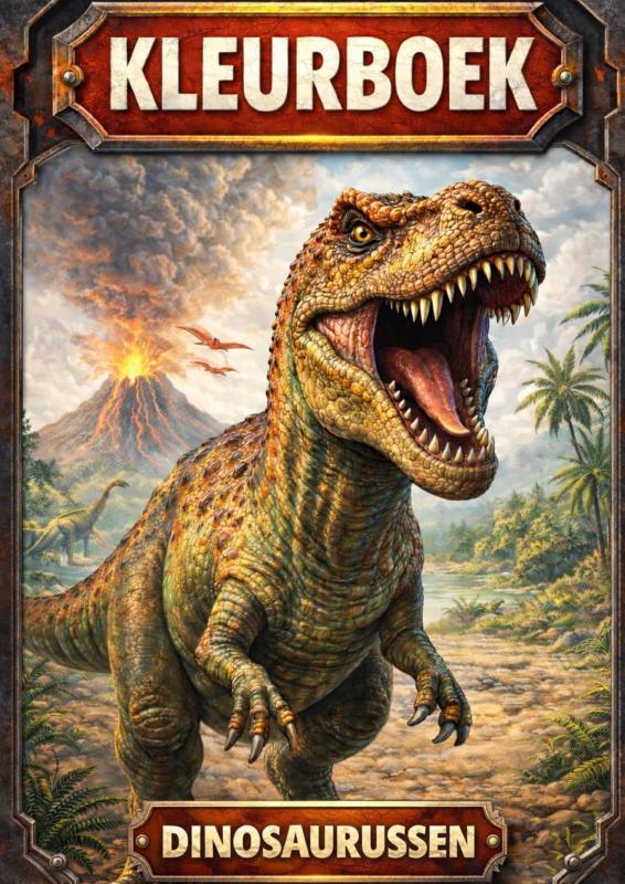 Omslag van Kleurboek, Dinosaurussen.