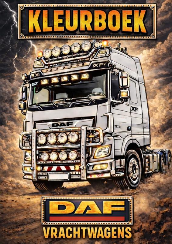 Omslag van Kleurboek, DAF Vrachtwagens.