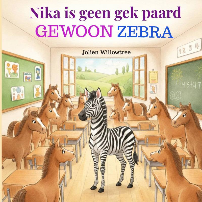 Omslag van Nika is geen gek paard-gewoon zebra