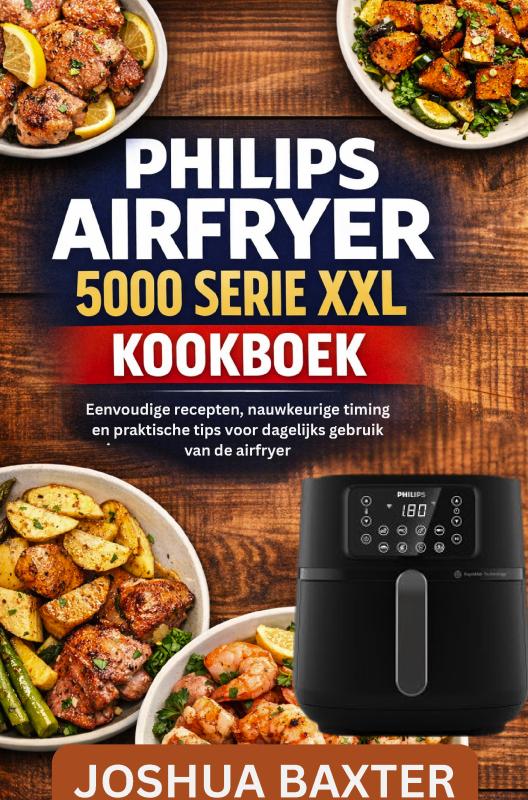 Omslag van PHILIPS AIRFRYER 5000 SERIE XXL KOOKBOEK