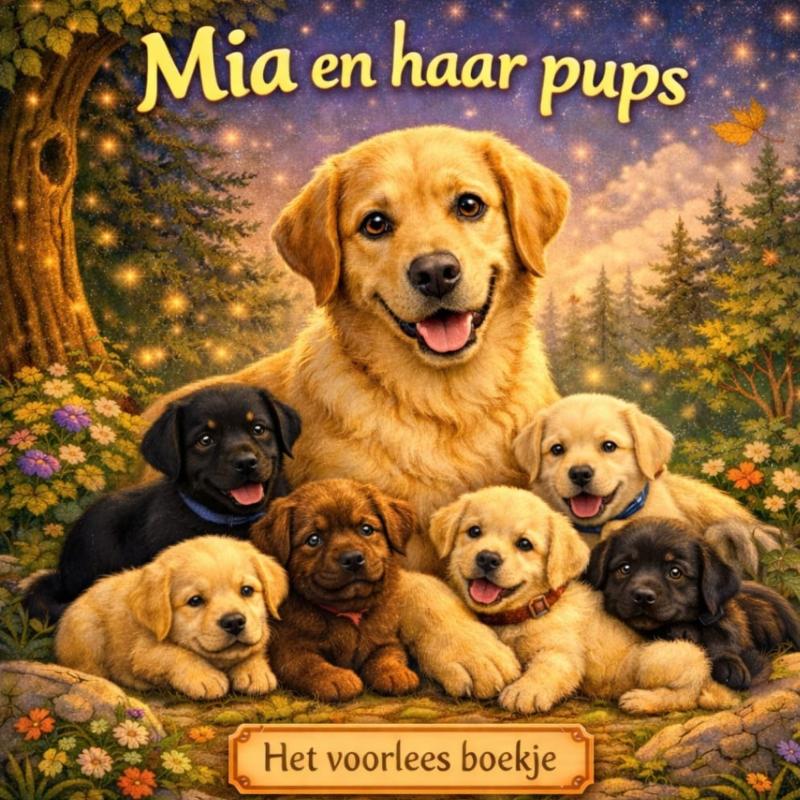 Omslag van Het voorlees boekje, Mia en haar pups.
