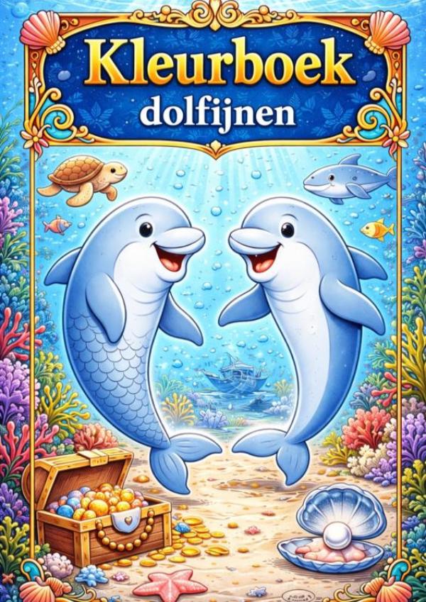 Omslag van Kleurboek, Dolfijnen.
