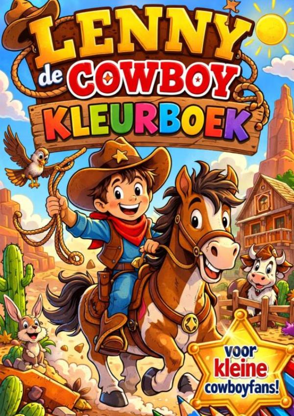 Omslag van Kleurboek, Lenny de cowboy