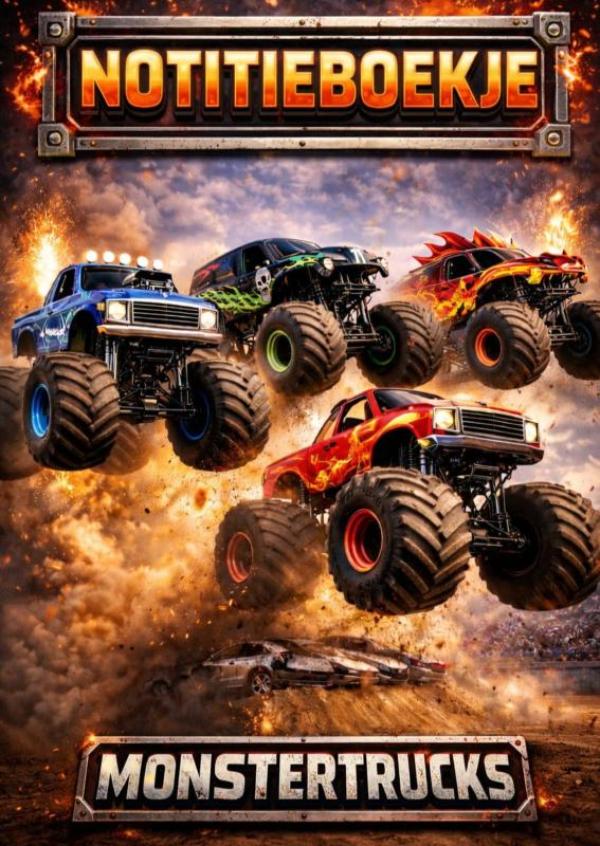 Omslag van Notitieboekje, Monstertrucks
