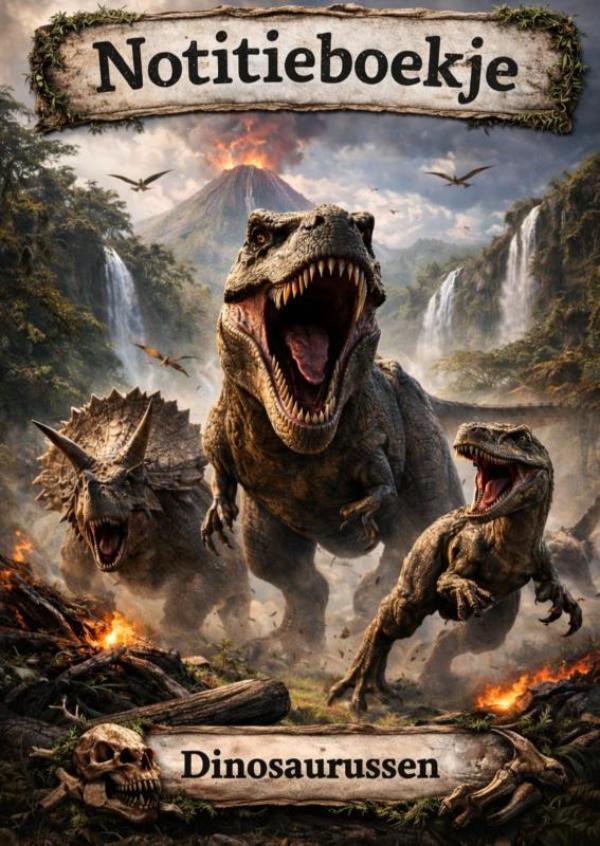Omslag van Notitieboekje, dinosaurussen