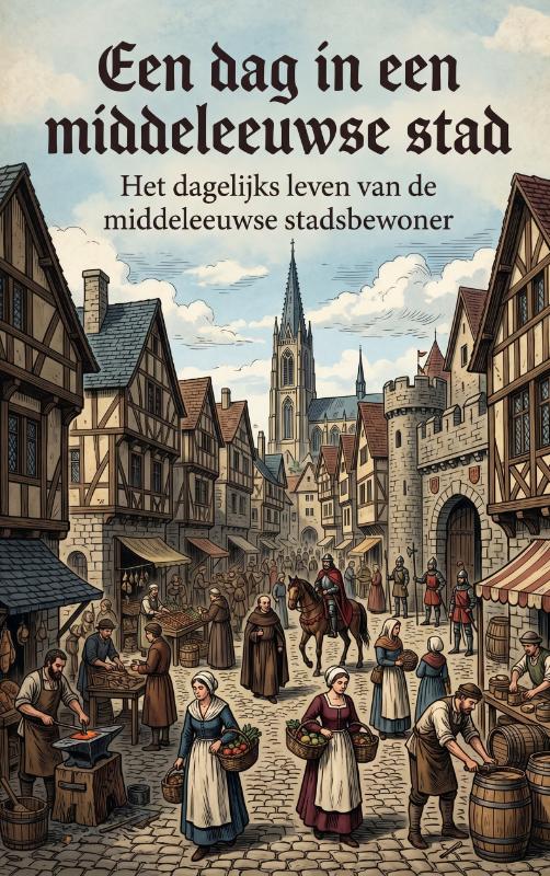 Omslag van Een dag in een middeleeuwse stad