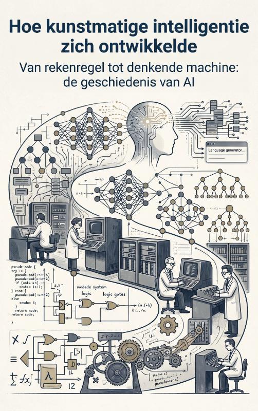 Omslag van Hoe kunstmatige intelligentie zich ontwikkelde