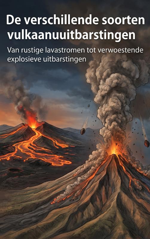 Omslag van De verschillende soorten vulkaanuitbarstingen