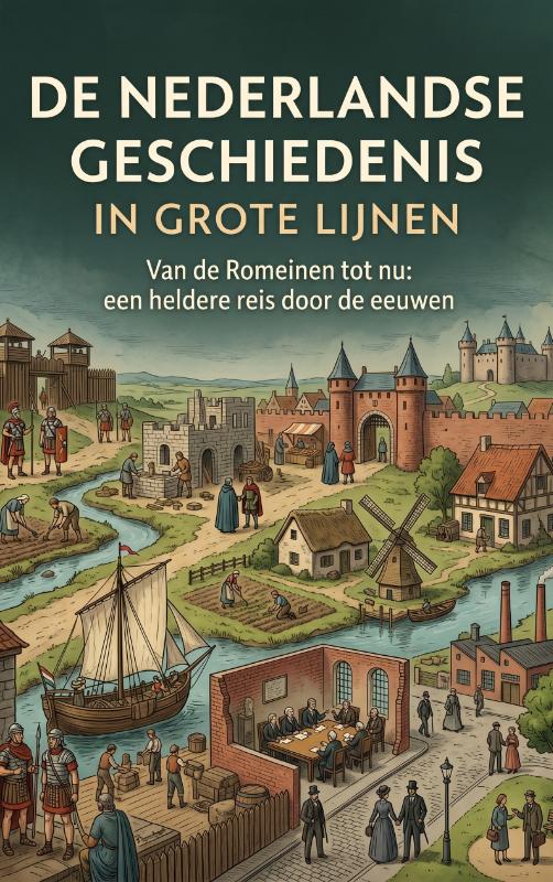 Omslag van De Nederlandse geschiedenis in grote lijnen