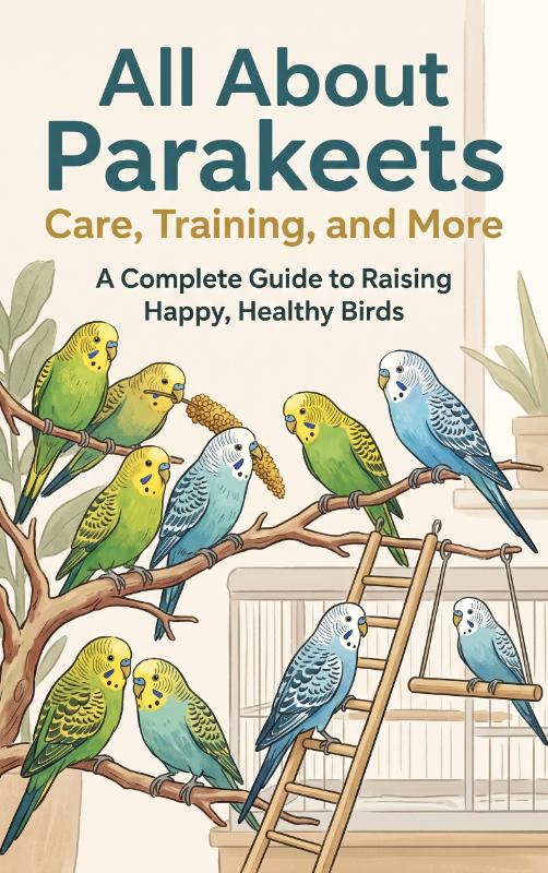 Omslag van All About Parakeets: Care, Training, and More