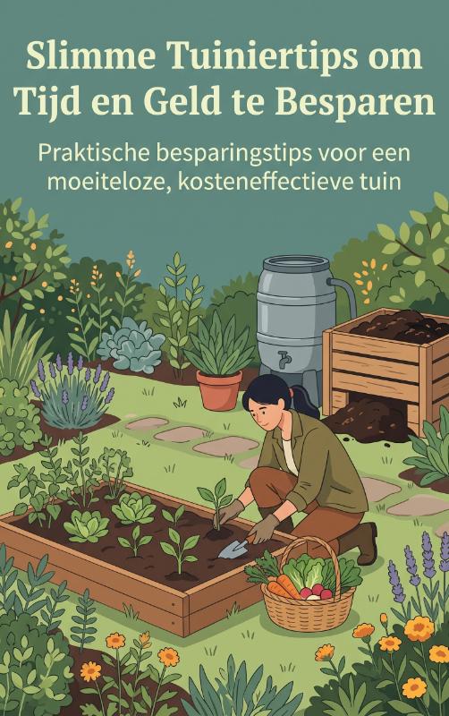 Omslag van Slimme Tuiniertips om Tijd en Geld te Besparen