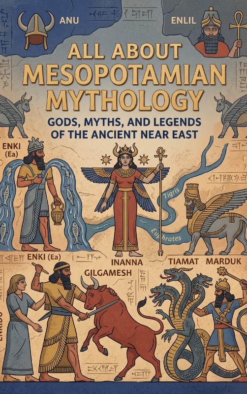 Omslag van All About Mesopotamian Mythology