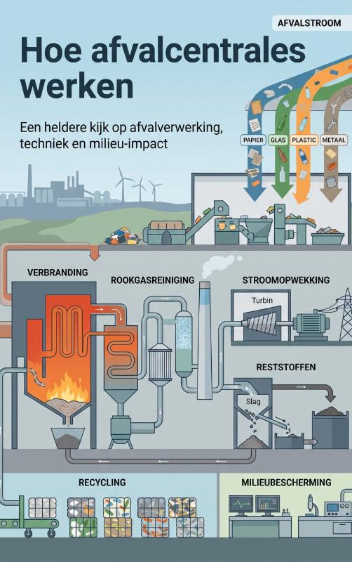 Omslag van Hoe afvalcentrales werken